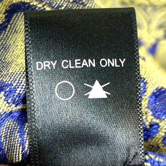 Astr Green & Blue Brocade Mini A Line Dress Sz S - Picture 7 of 8